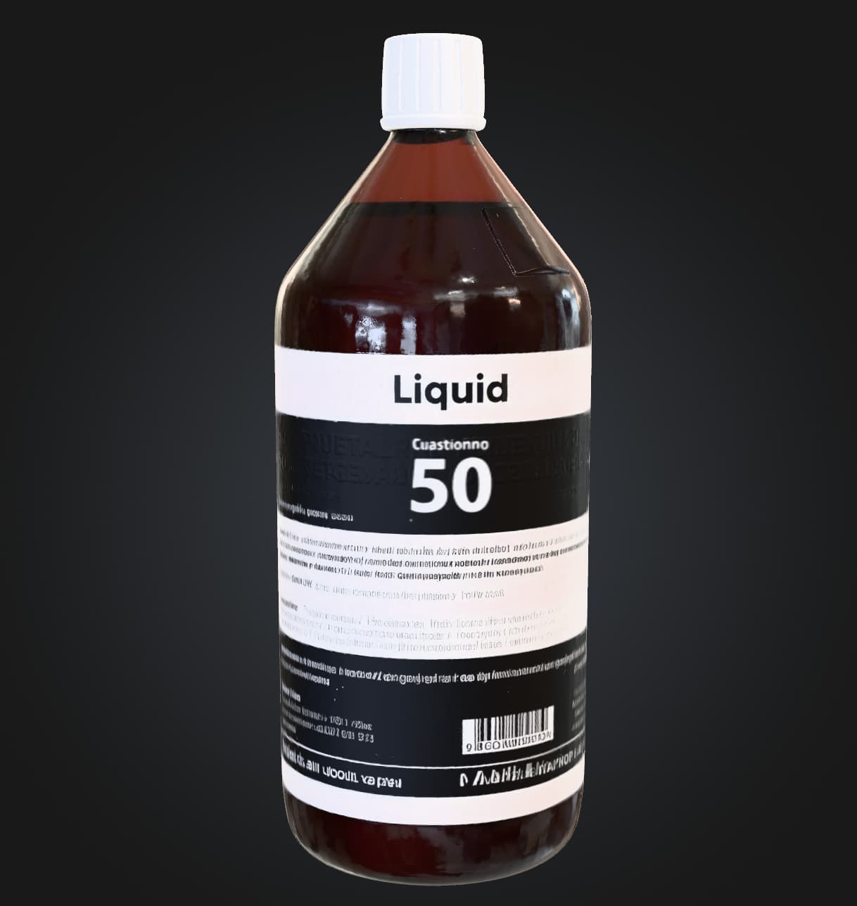 Amber liquid base bottle for vape mixing
