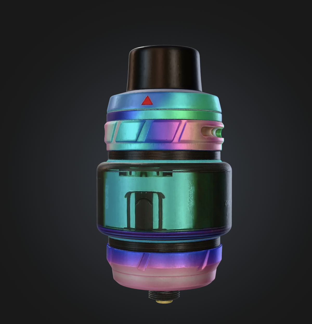 Iridescent modular vape tank component