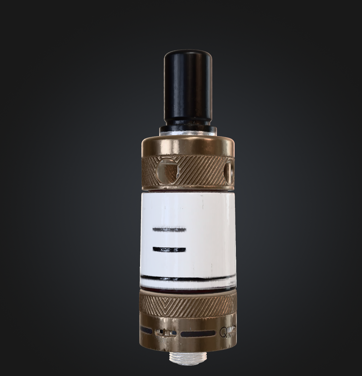 White and bronze modular vape tank