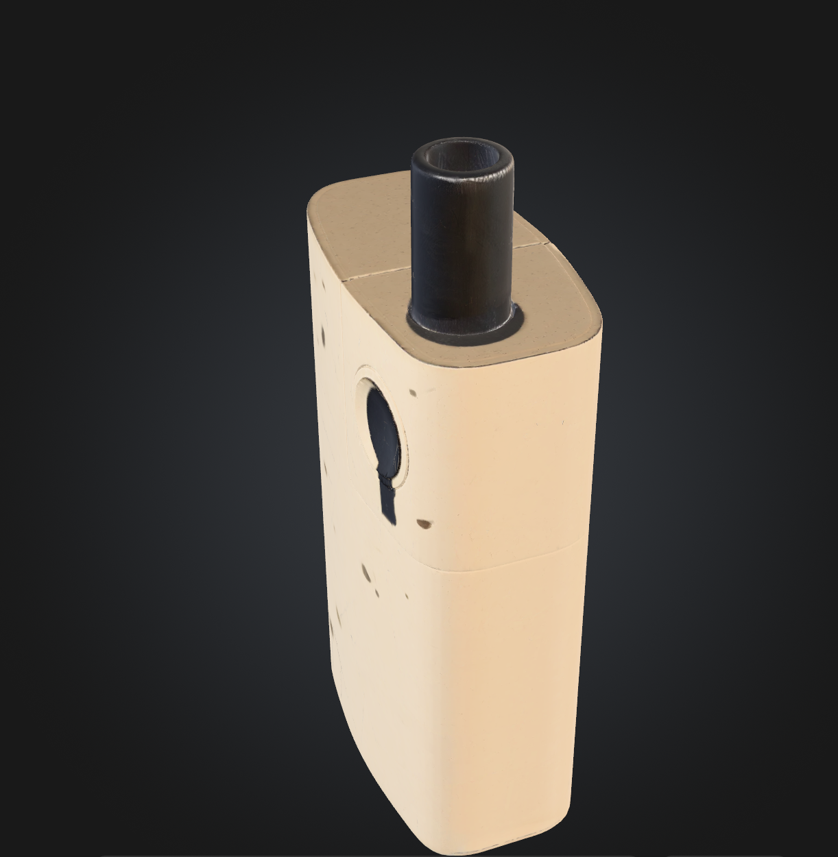Cream compact vape device
